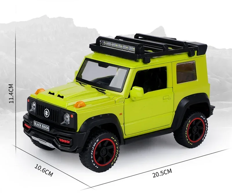 1:18 SUZUKI Jimny Alloy Car Model Diecasts Metal Toy Off-Road Vehicles Car Model Simulation Sound Light Kids Toy Gift