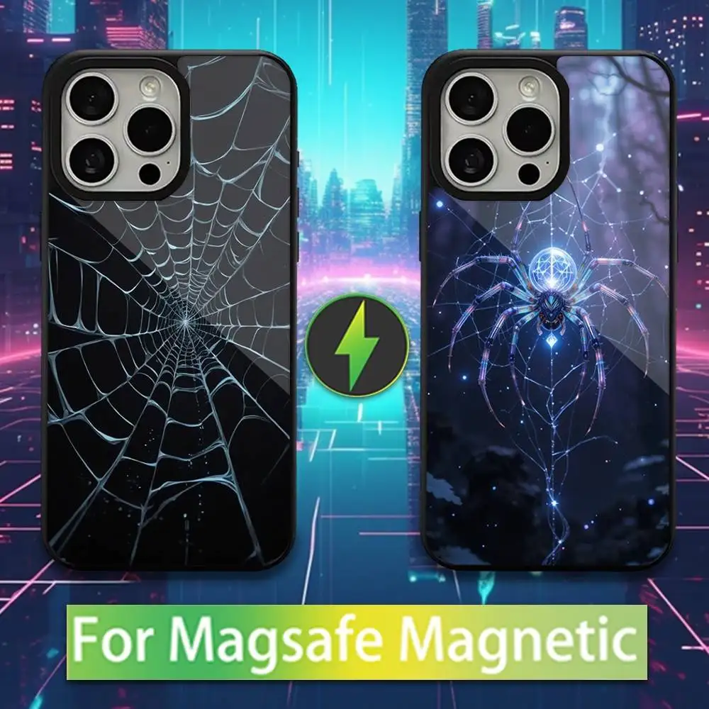 

Animal Spider Black Widow Phone Case For iPhone 16,15,17,14,13,12,11,Pro,Max,Plus,Mini,Magsafe,Magnetic Wireless Charging Case