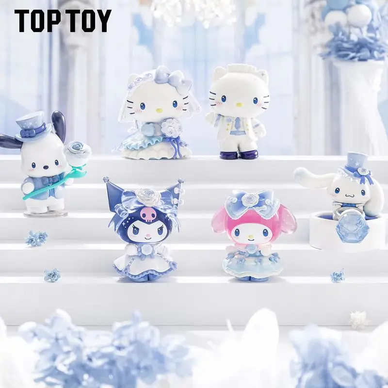 

Семья Sanrio, романтическая свадебная серия, слепая коробка, милые настольные украшения Kitty Cat Kuroko, модные коллекционные игрушки