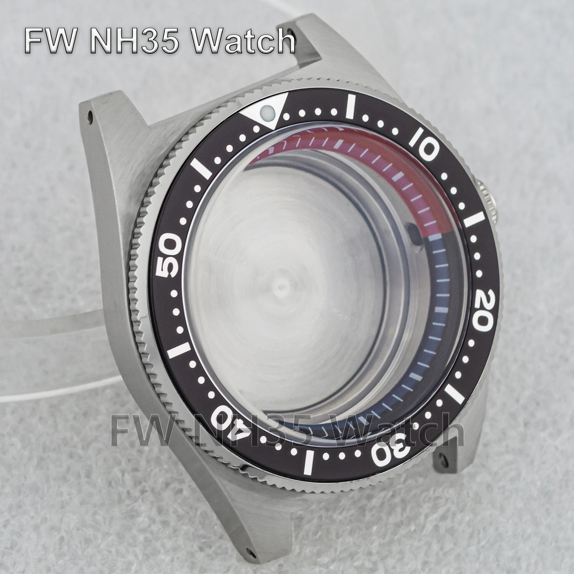 NH35 Watch Case Aluminum Bezels for 62MAS  Domed Sapphire Glass 30ATM Water Resistant Case Fit 4R36 NH34 NH35 NH36 Movement