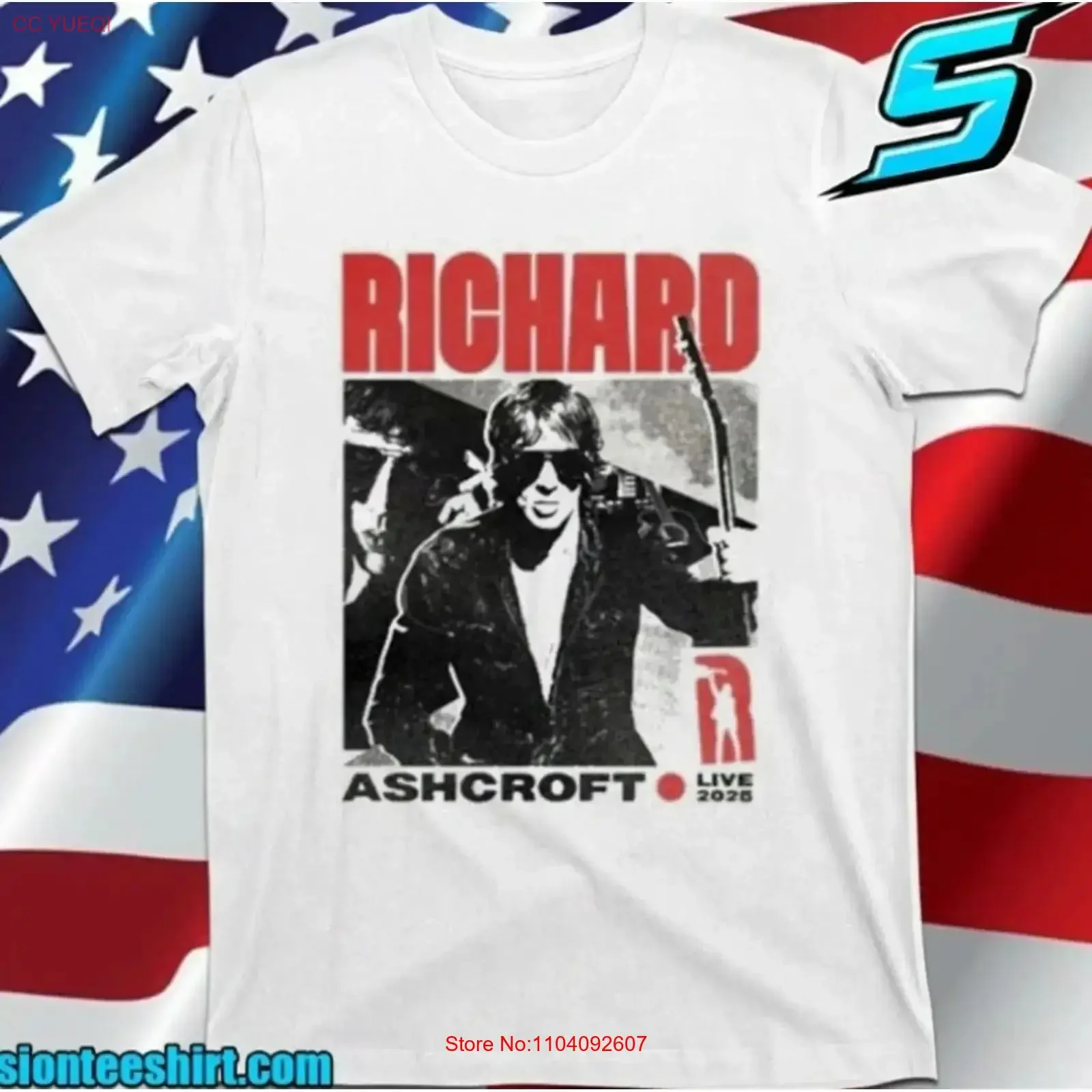 Richard Ashcroft RA Live 2025 Tour T Shirt vintage Washed Soft streetwear Stretched Comfortable Stylish Versatile