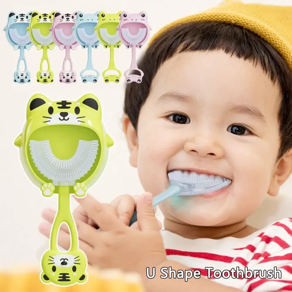 

New Silicon A Dent Enfant Cleaning Brosse Teeth Clean Brush Tooth Brush U Shape Toothbrush