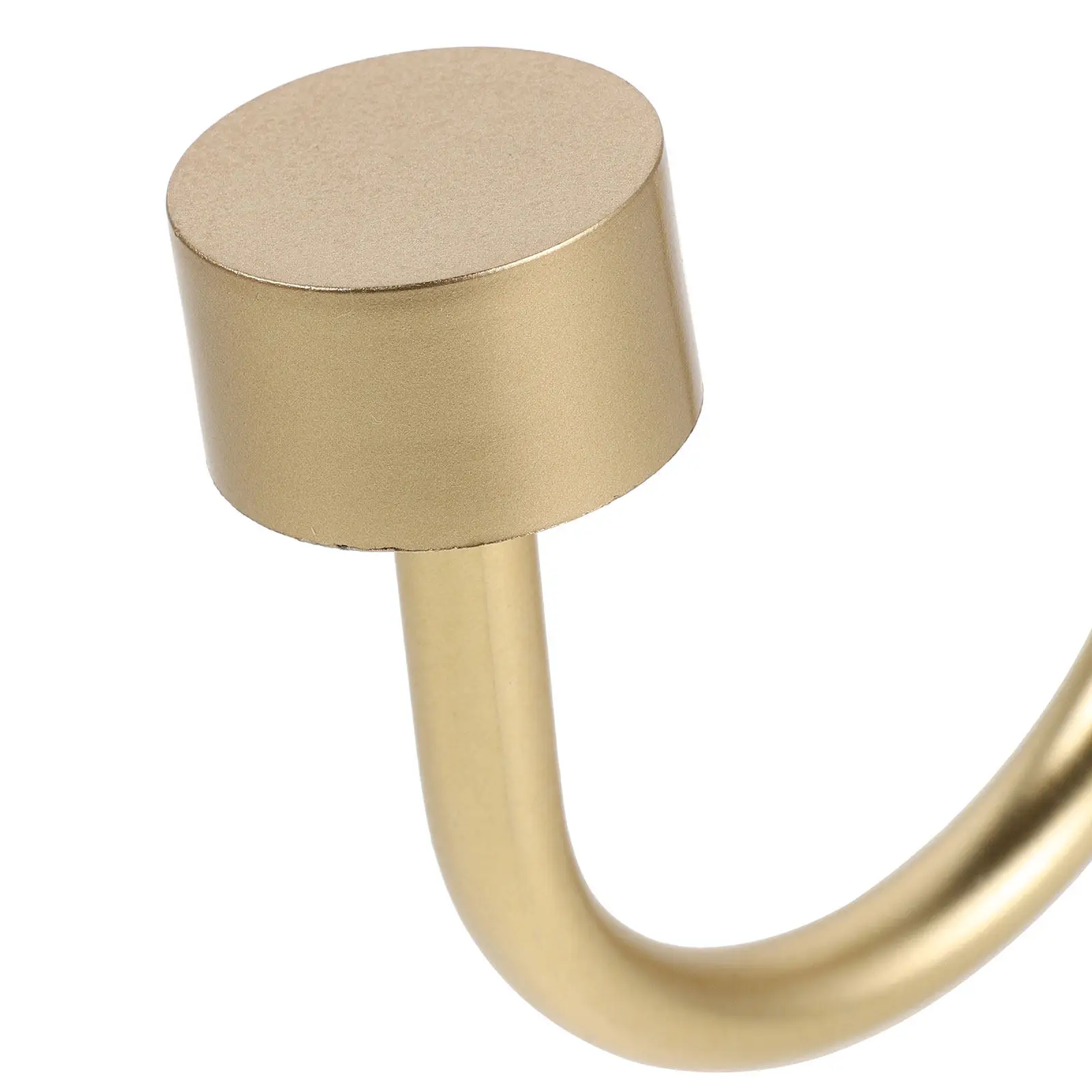 2Pcs Curtain Holdbacks Wall Mounted Gold Metal Tieback Hooks Decorative Drapery Holders for Living Room Curtains