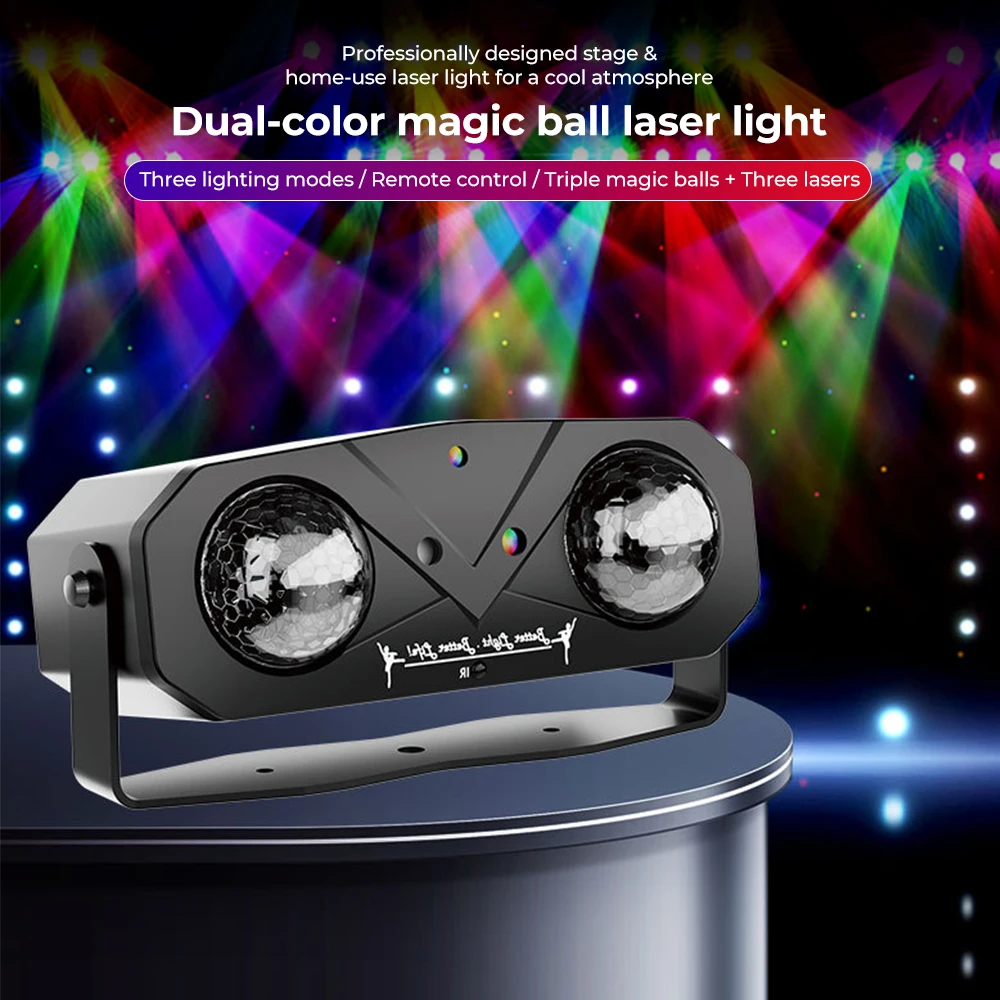 RGB ديسكو الكرة الخفيفة ، USB LED المرحلة DJ ديسكو ضوء ، ثنائي اللون ماجيك الكرة ضوء الليزر ، سيارة هدية الكريسماس مصابيح الليزر نادي الحفلات #4