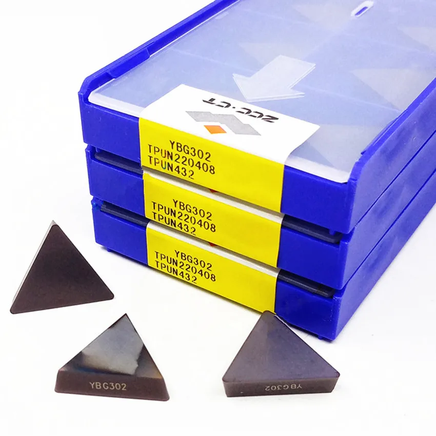 TPUN220404 YBD151/TPUN220408 YBC251/TPUN220408 YBC301/TPUN220408 YBG302 TPUN431 TPUN432 ZCC.CT CNC hardmetalen wisselplaten 10 stks/doos