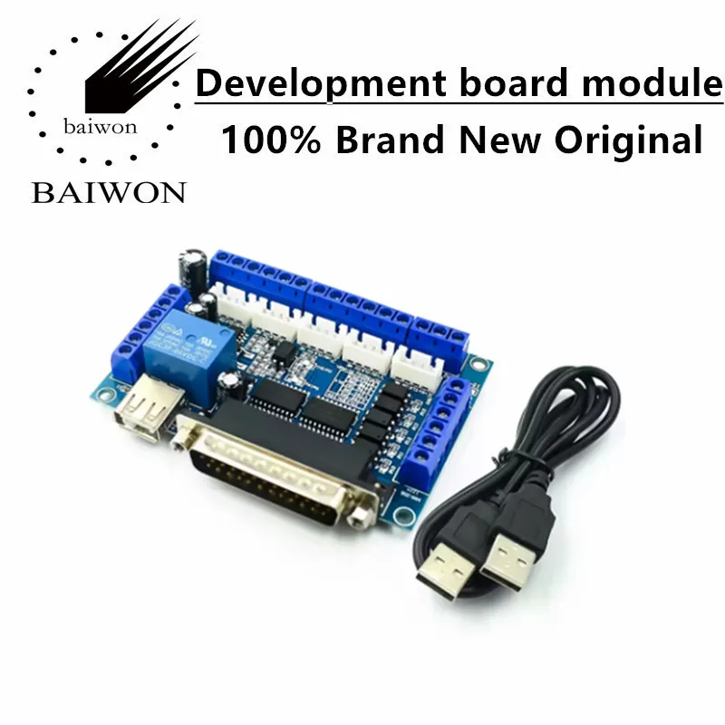 MACH3 engraving machine CNC 5-axis stepper motor driver interface board with optocoupler isolation
