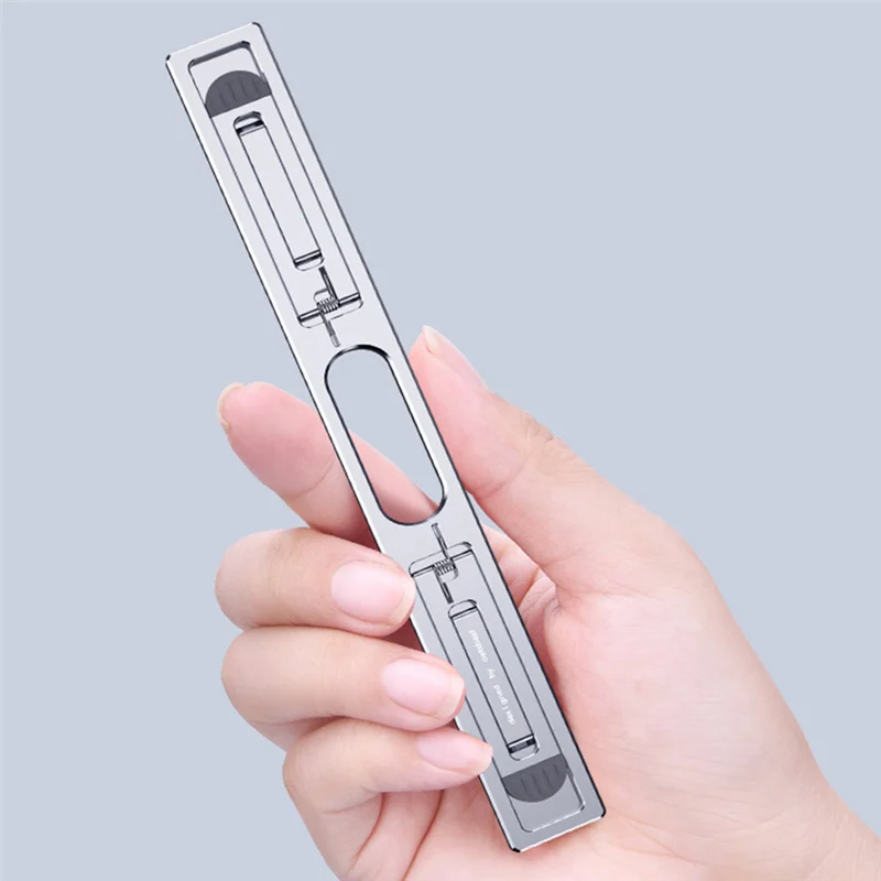 Aluminum Vertical Laptop Stand for MacBook Air Pro Adjustable Holder Riser Foldable Portable Notebook Stand Gray A002