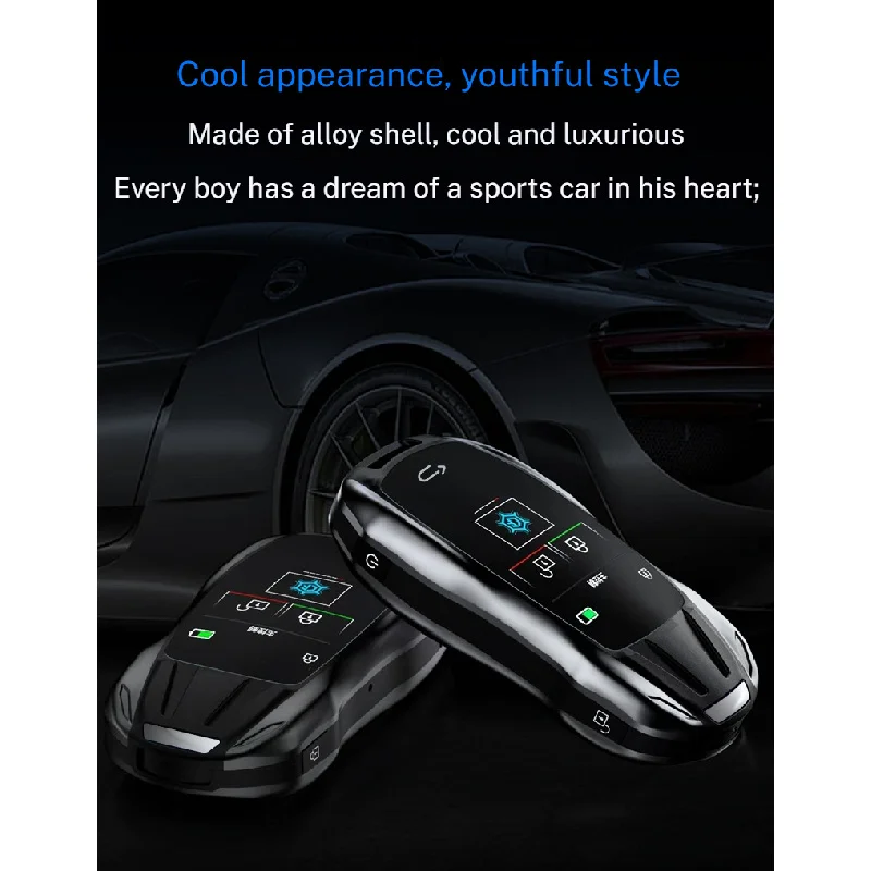 포르쉐 BMW 벤츠 랜드로버 아우디 토요타 혼다 닛산 지프용 화면이 있는 LCD 자동차 키 스마트 리모컨
