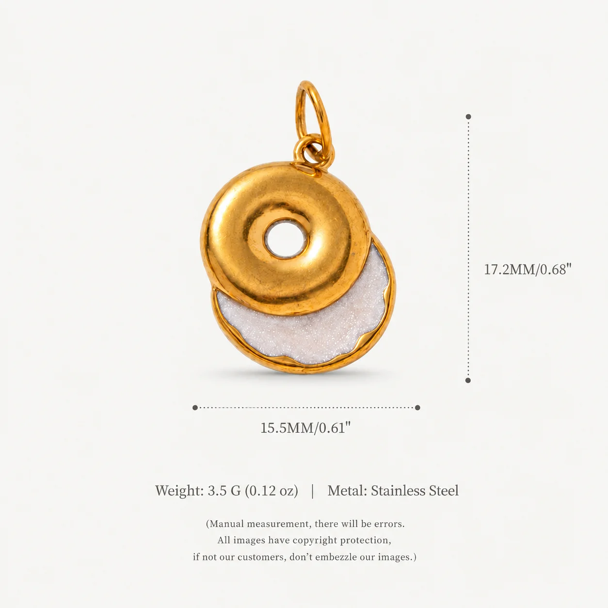 Edelstahl-Anhänger: Einfache und Modische Schleife, Flugzeug, Donut, Makronen für DIY-Schmuck – Detail 4