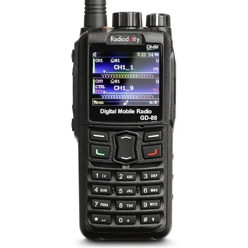 Radioddity GD-88 DMR & Analog 7W Handheld Radio, VHF UHF Dual Band Ham Two Way Radio, with GPS/APRS, Cross-Band Repeater