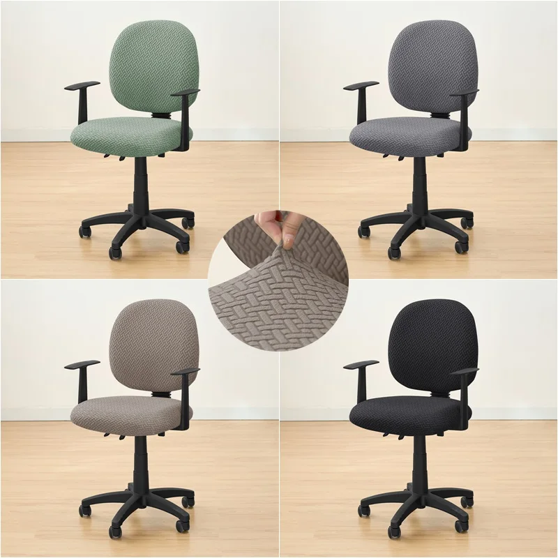 2 teile/satz Anti-schmutzig Büro Sessel Abdeckung Jacquard Stretch Gaming Stuhl Schonbezug Universal Spandex Computer Sitz Abdeckung