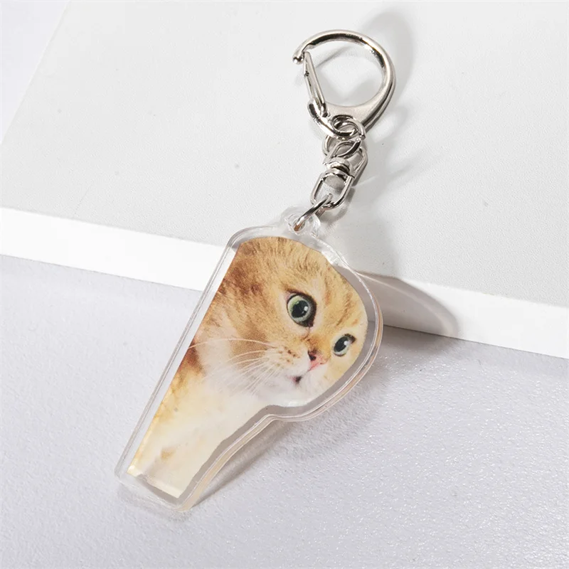 YEYULIN Kawaii Adorable Cat Keychain Acrylic Animal Key Holder For Friends Rodent Lover Birthday Jewelry Gifts