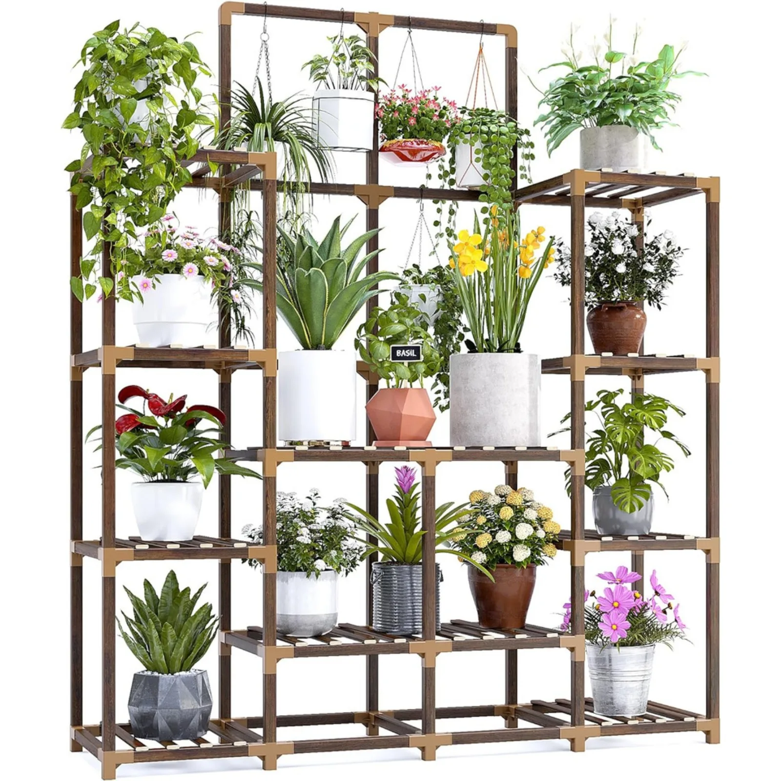 

US Plant Stand Indoor Large Plant Stands Outdoor Wood Tiered Plant Shelf for Multip