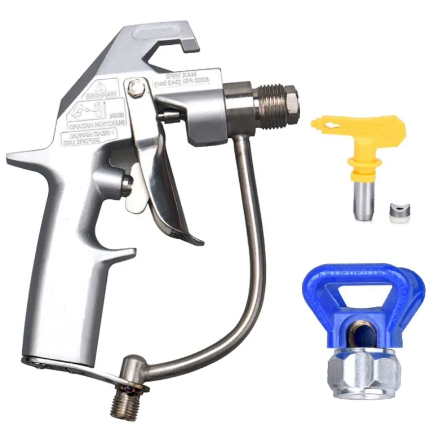 

243283 Silver Plus Gun 5000 PSI Airless Paint Spray Gun with 517 tip and Holder