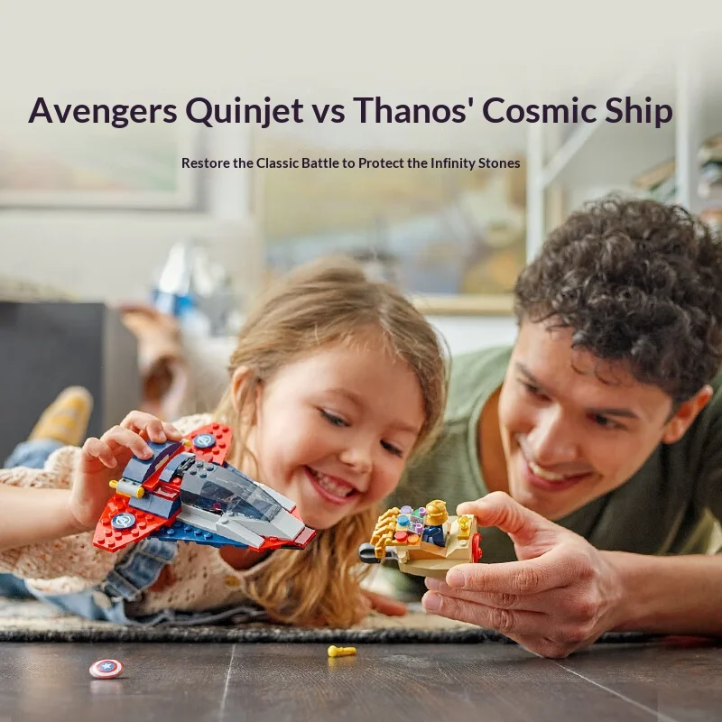 Lego Building Blocks Marvel Series 76319 Captain America vs Thanos Boys and Girls Puzzle Building Blocks Toy Christmas Gift view 2