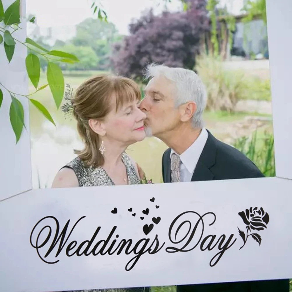 

3 Pcs Couple Photo Frame Diy Prop Wedding Booth for Props Creative Framewedding Halloween Frames