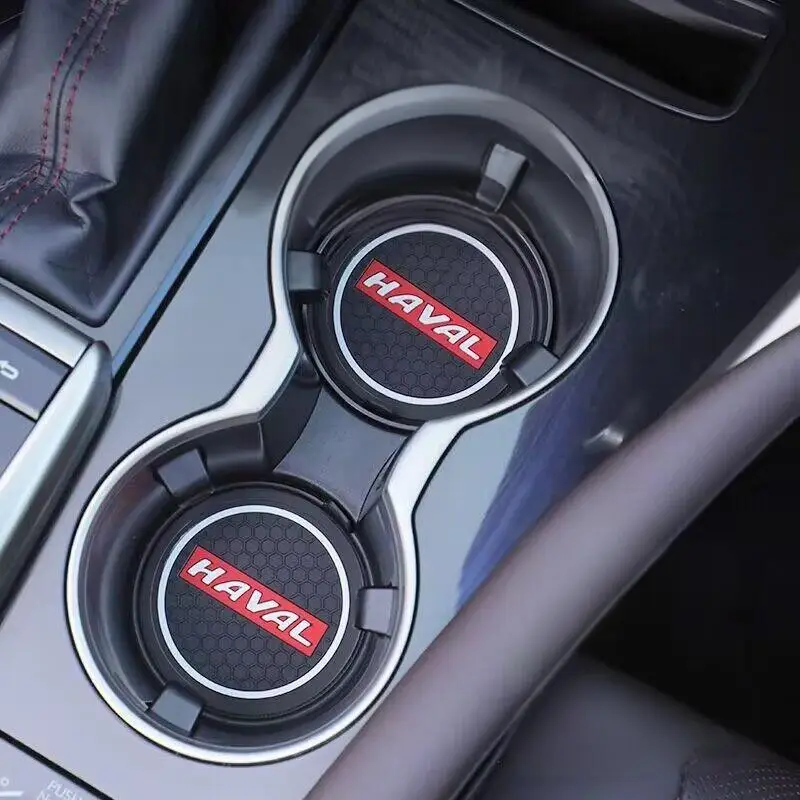 

Haval 2 шт. автомобильный коврик для чашки воды, резиновый коврик, противоскользящий, водонепроницаемый для Haval H6 Dargo M6 H9 H6S F7 F7X Jolion DOG XY H2 H3 H5 H7 H8