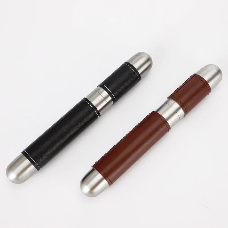 Portable Stainless Steel Cigar Tube Case Single Pipe Storage Tube