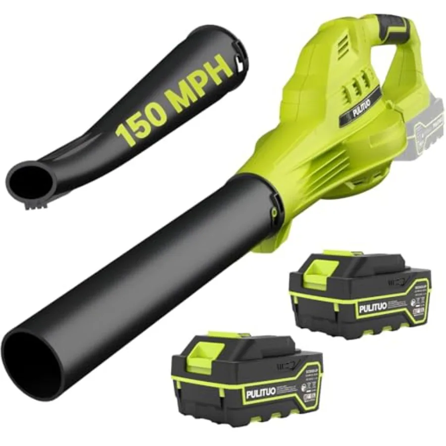 

Беспроводная воздуходувка для листьев с 2 аккумуляторами емкостью 4,0 Ач и зарядным устройством для увеличенного биения 60 минут Высокоскоростная мощность 150 миль в час эффективного права