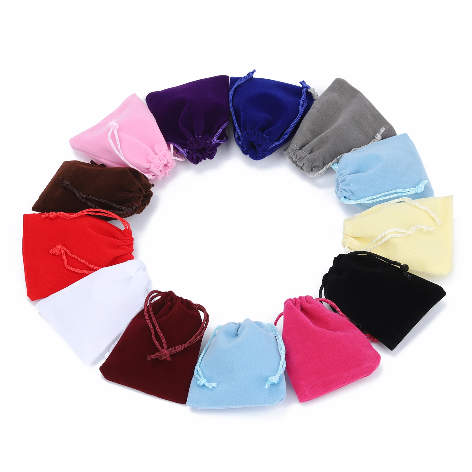 10Pcs/lot 7x9cm 9x12cm Velvet Bag Drawstring Pouch Gift Receive Pouches Key Coins Cosmetic Storage Bags for Jewelry Packaging