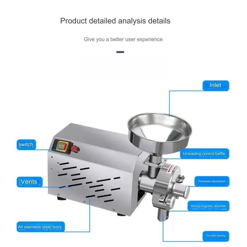 Máquina Comercial Automática Eléctrica para Moler Semillas de Sésamo Negro, Salsa de Almendras, Mantequilla de Maní y Otros Productos Similares