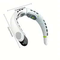 Ventilateur de cou 360 °   Ventilateur portable sans pales, rechargeable par USB, 4000 mAh, avec écran LED, 3 vitesses, silencieux, ventilateur personnel à porter 5