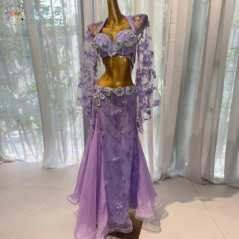

BellyDance Competition Costume High End Customized Luxury Diamond Performance Set for Adult and Children's Oriental Dance Outfit