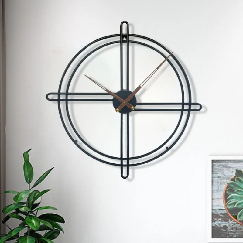 

Metal Frame Simple Living Room Wall Clocks Luxury Aesthetic Modern Nordic Silent Wall Clock Round Creative Home Decoration