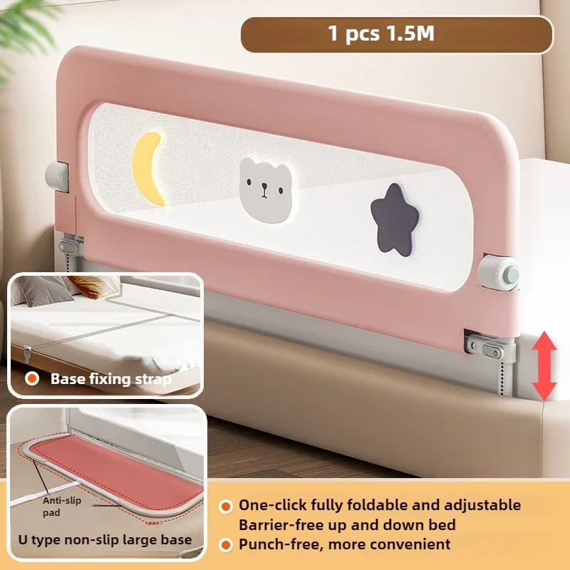 

IMBABY Bed Guardrail Adjustable Bed Safety Rails U-shaped Base Baby Safety Bed Barrier Handrail Beds Safety Children Crib Bumper
