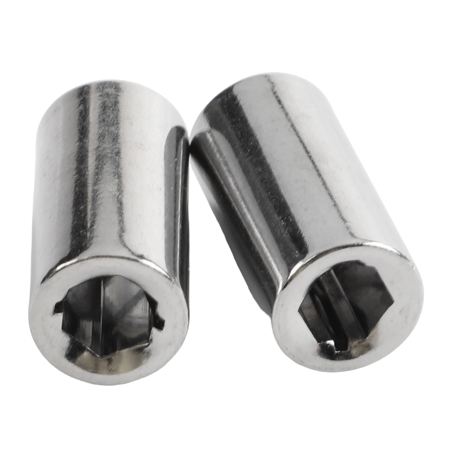 Screwdriver Bit Adapter Set 2PCS 1/4 Inch Square Drive to 1/4 Inch Hex Socket Bit Converter for Tool Compatibility