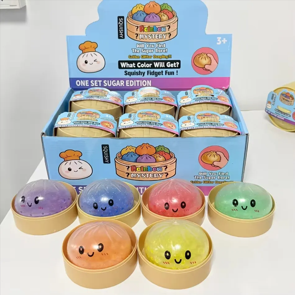 Simulation Flash Dumpling Pressure Ball Slow Rebound Soft Pinch Decompression Toy Office Desk Decor Birthday Gift Children&Adult