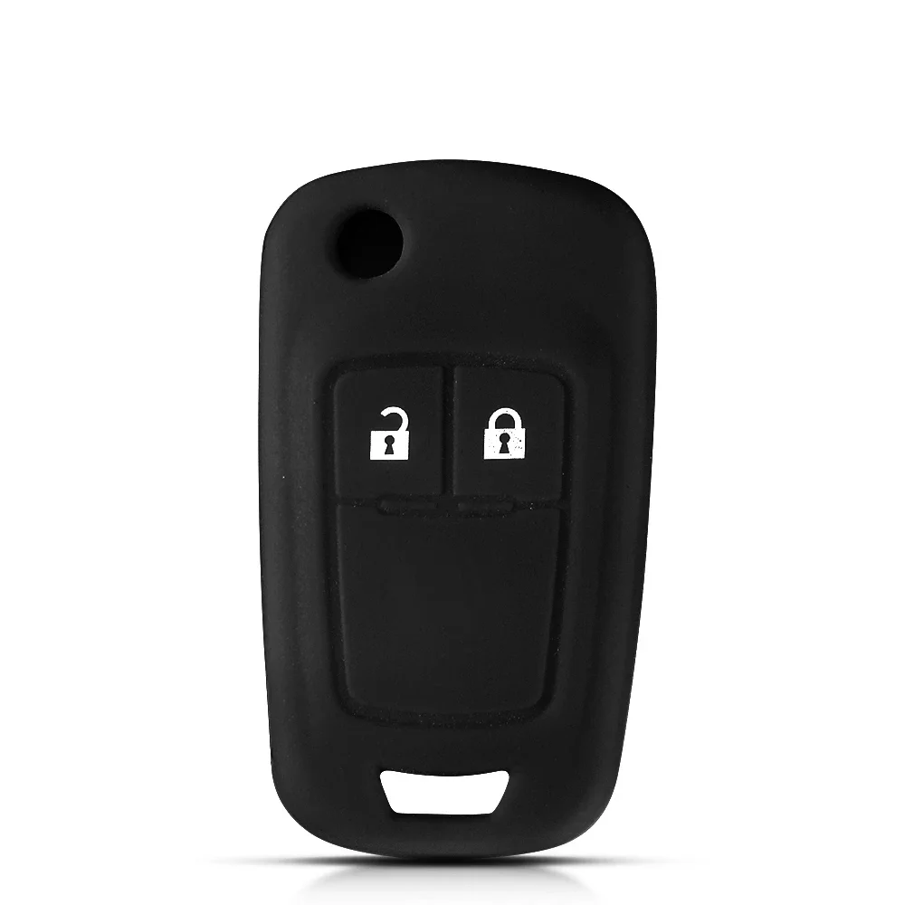 KEYYOU 2 Buttons Silicone Car Remote Key Cover Case For Chevrolet Chevry Cruze Sedan Hatchback Malibu Trax Aveo 2009 - 2015 Key