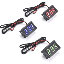 Mini termômetro digital led dc4 ~ 30v para monitor de temperatura do carro medidor de painel faixa de medição-50-120c com sonda de temperatura