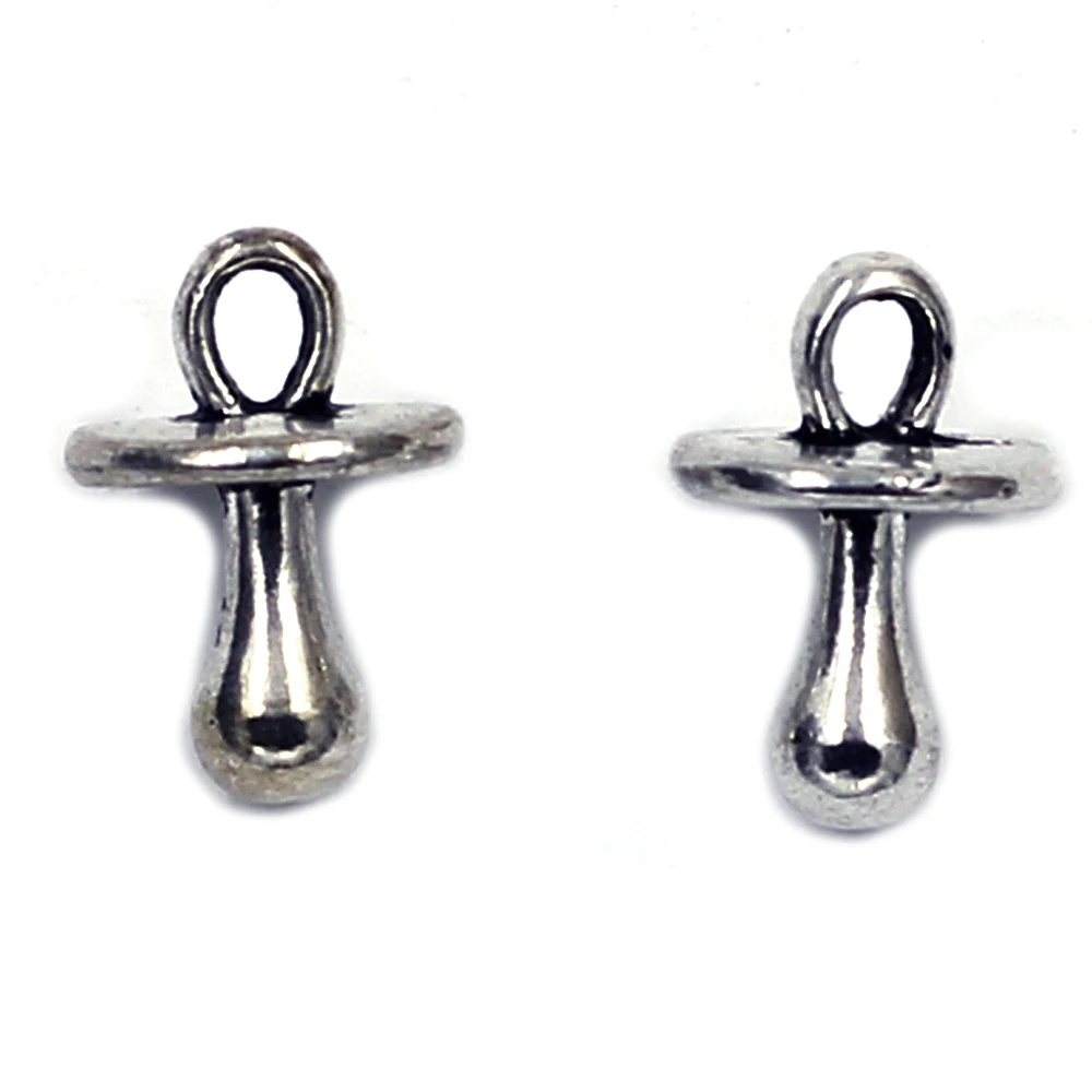 

20PCS Silver Tone Baby Pacifier Shape Pendants Charms for DIY Necklace Creative Handicrafts Accessories Handmade Supplies