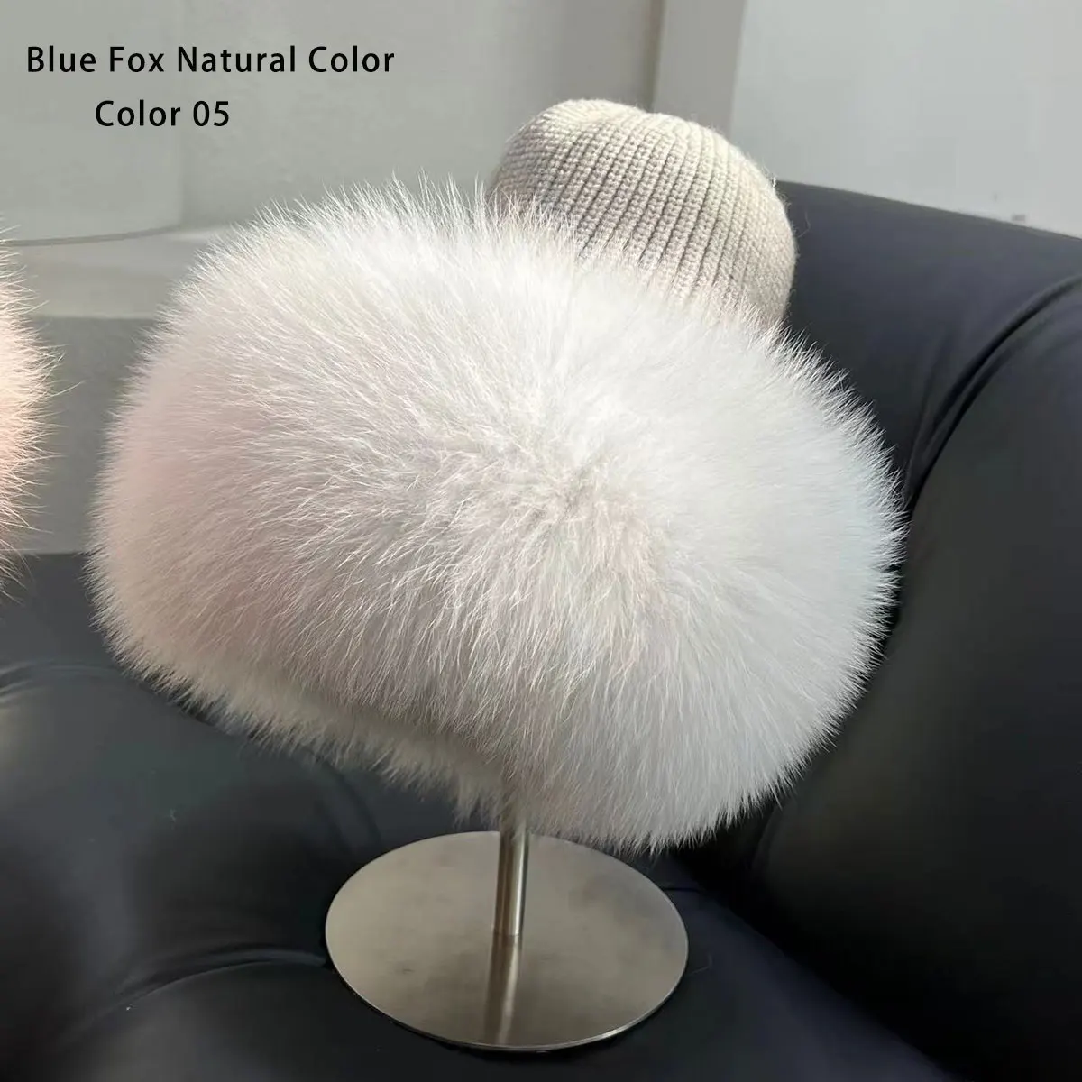 Neue Stilvolle Beanie Fuchs Pelz Hüte für Frauen Winter Warme Flauschigen Knochen Kappe Weiche Außen Dicke Natürliche Fuchs Pelz Hut Weibliche Kuppel Hüte – Detail 16