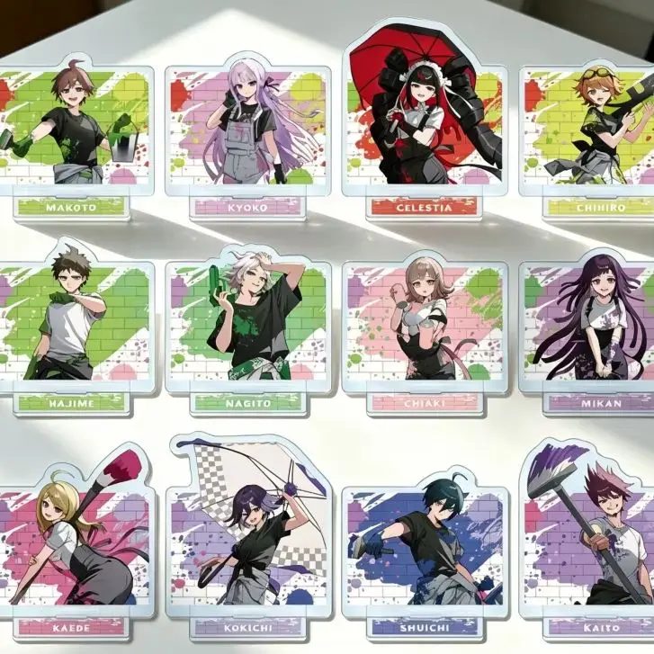 Danganronpa V3: Killing Harmony Kaito Momota Hajime Hinata Rectangle Acrylic Stand Model Plate Keychains Desk Decor