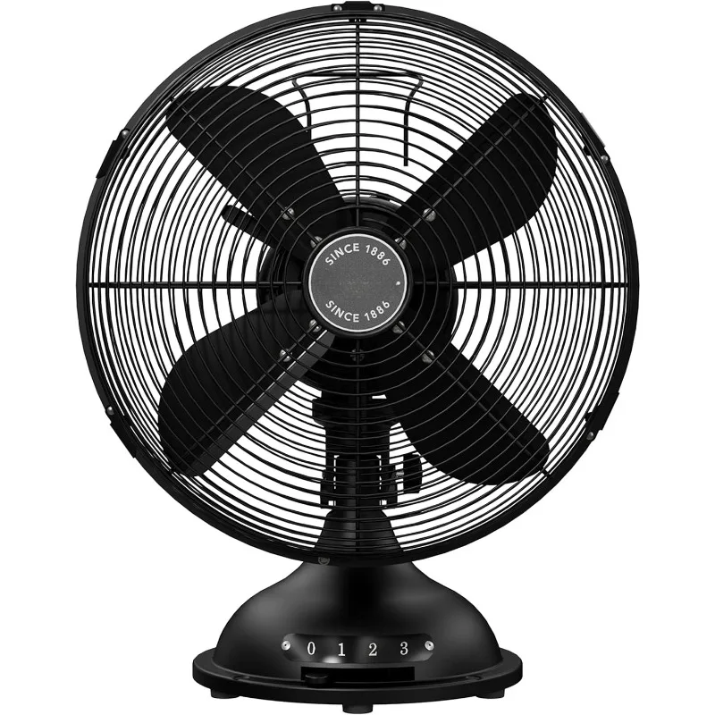 

Classic D12 Portable Desk Fan 12 inch, 3 Speed, Matte Black, 97314