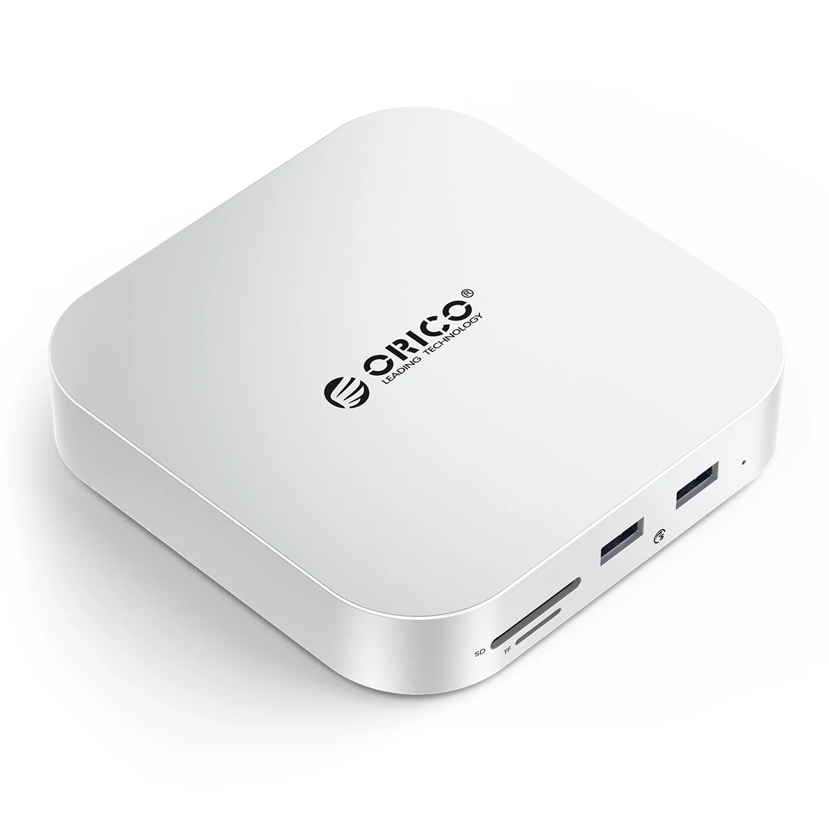 محطة إرساء ORICO USB C HUB لجهاز Mac Mini M4/M4 pro متعددة المنافذ USB 3.0 HUB مع قارئ بطاقات SD/TF - ملحقات Mac Mini