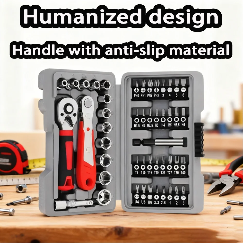 مجموعة سقاطة ومقاطع سريعة التحرير جديدة مقاس 1/4 بوصة، مفكات Cr-V من الفولاذ مع مفكات فيليبس/مشقوق لإصلاح السيارات والأدوات اليدوية #4