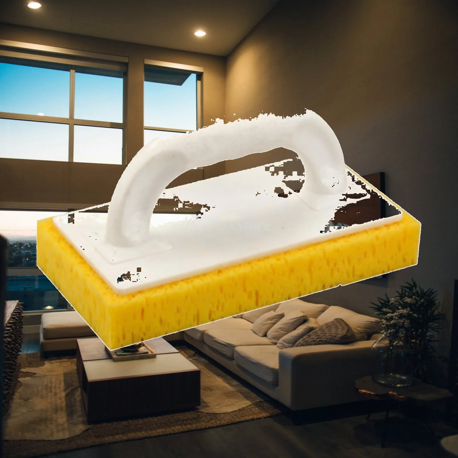 Grout Float for Washboard Sturdy with Handle for Masonry Professional Compact Foam Float Plastering Sponge
