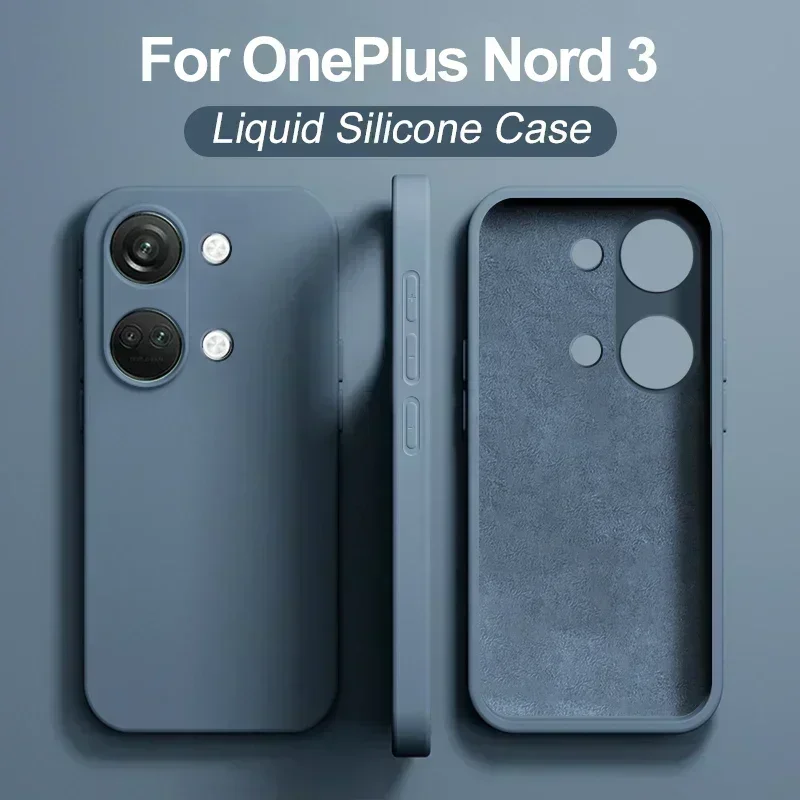 

For OnePlus Nord 3 Case Original Liquid Silicone Full Protection Soft Cover For OnePlus Nord 3 One Plus Nord 3 Nord3 Phone Cases