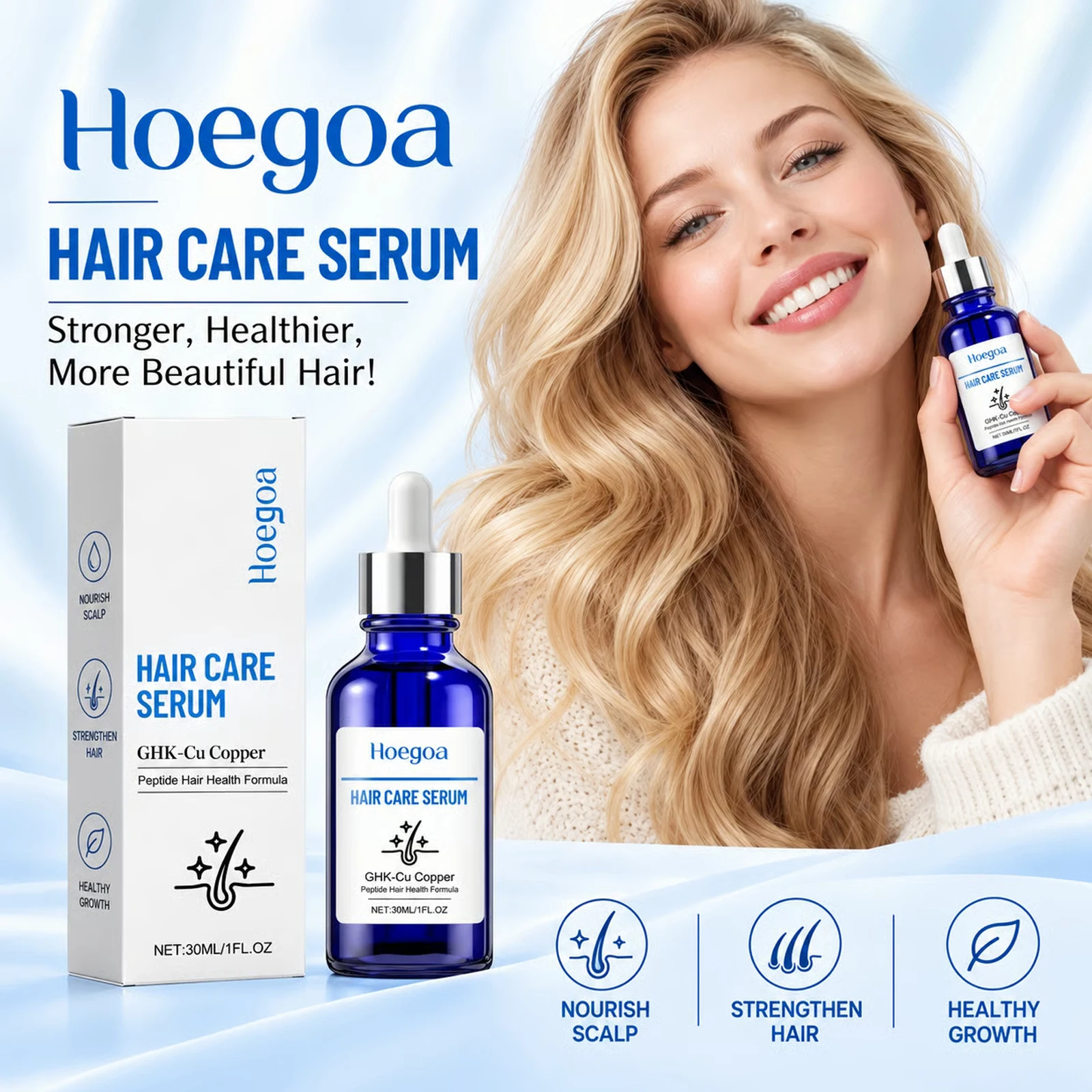 Hoegoa Hair Care Essence Copper Peptide For Hair Growth Scalp Moisturizer Advanced Regrowth Treatment Root Strengthen Essence