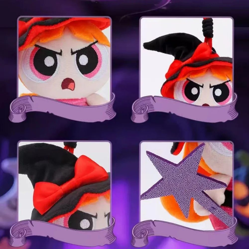 Véritable le Powerpuff filles en peluche poupée porte-clés Kawaii chambre bureau dessin animé ornement peluches sac à dos décor poupées jouet fille cadeau