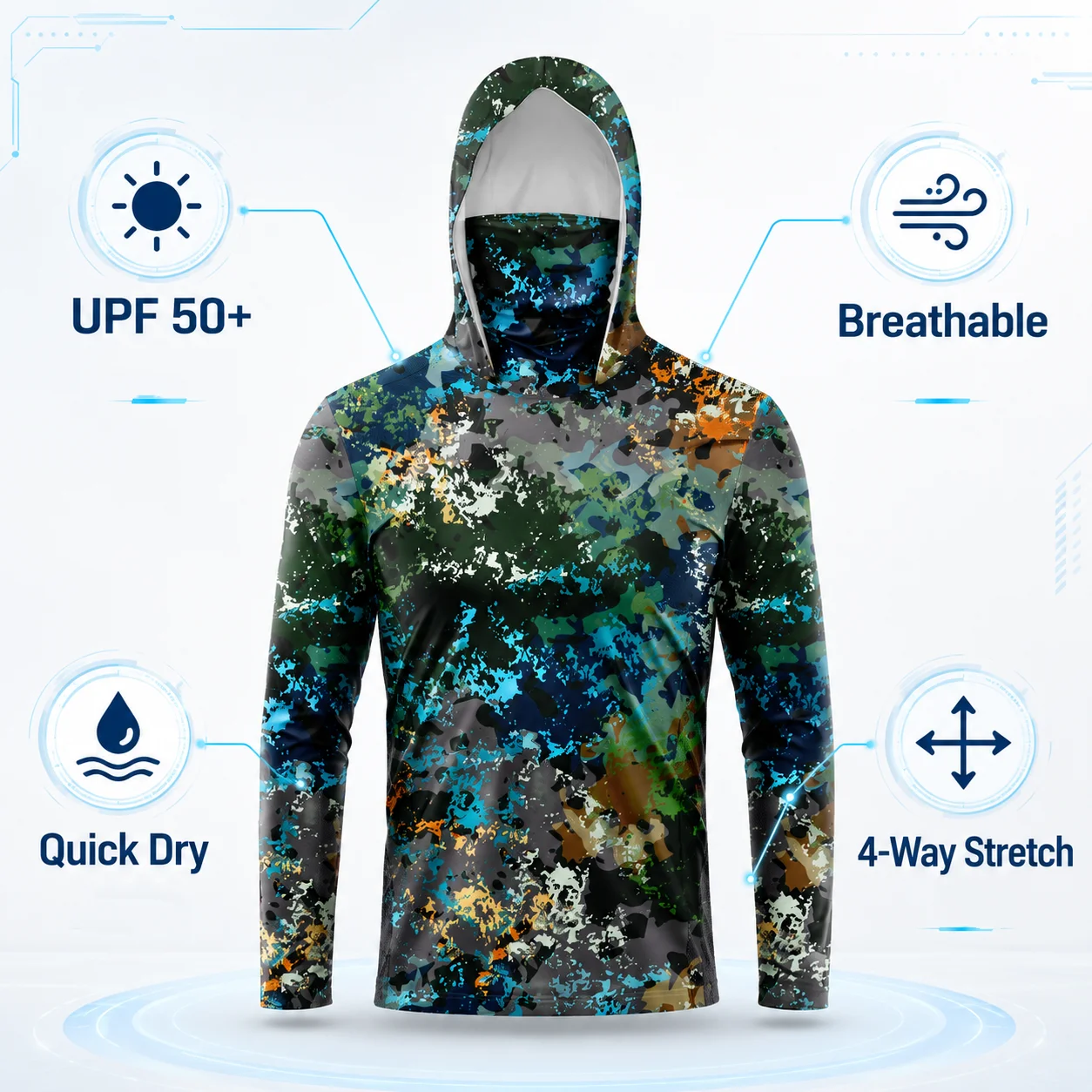 MALFC 1PC Men Hood Fishing Shi - Fishing Shirt Uv Protection recension och pris
