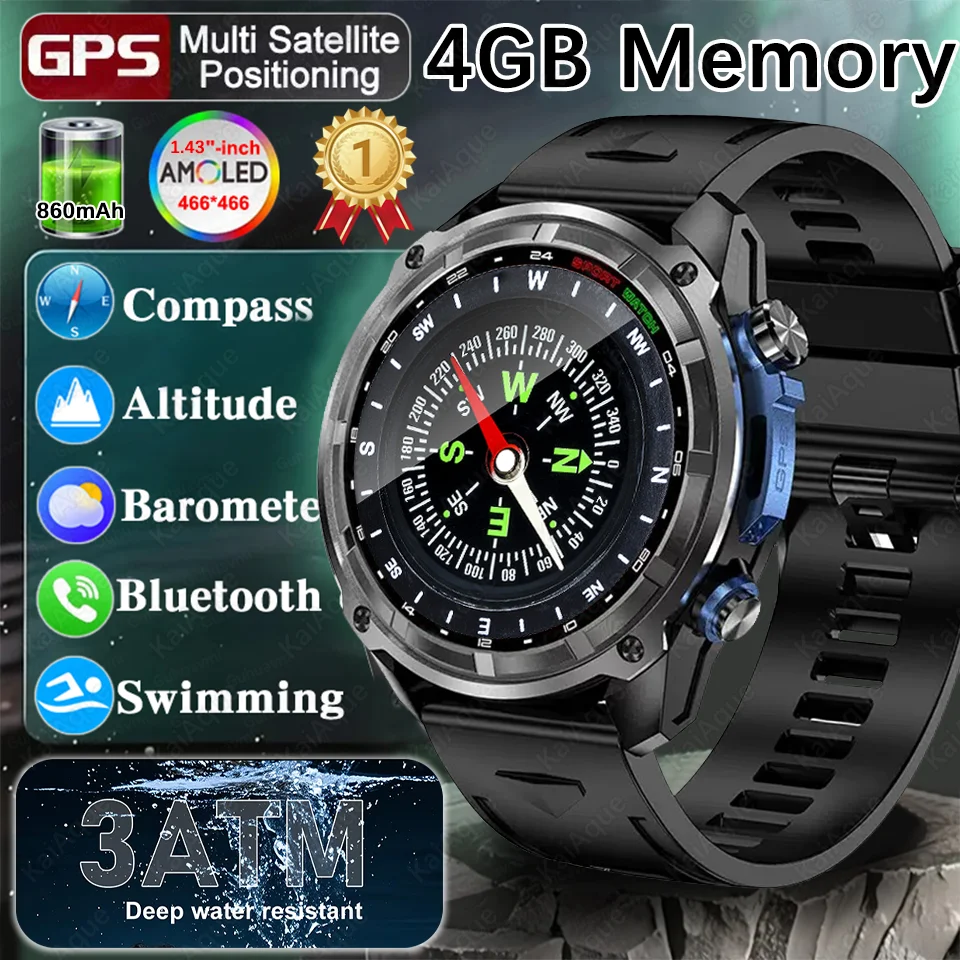 

Новинка для Xiuomi, военные умные часы для мужчин, 5 атм, водонепроницаемые, для спорта на открытом воздухе, фитнес-трекер, монитор здоровья, Bluetooth-вызов, умные часы