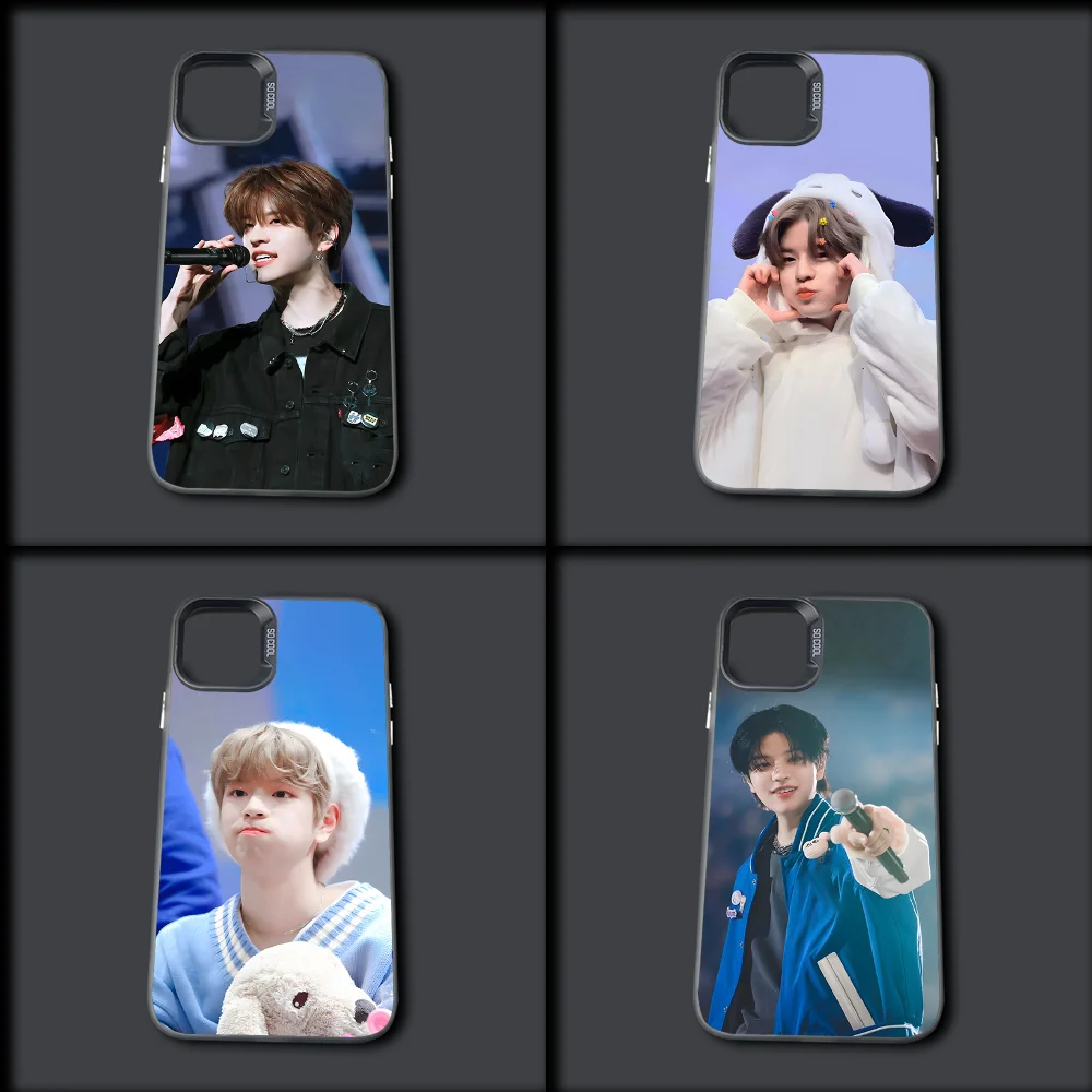 Singer S-Sungmin Phone Case For iPhone 16,15,14,13,12,11,Mini,Pro,MAX Gray Drop Matte Shockproof Soft Cover