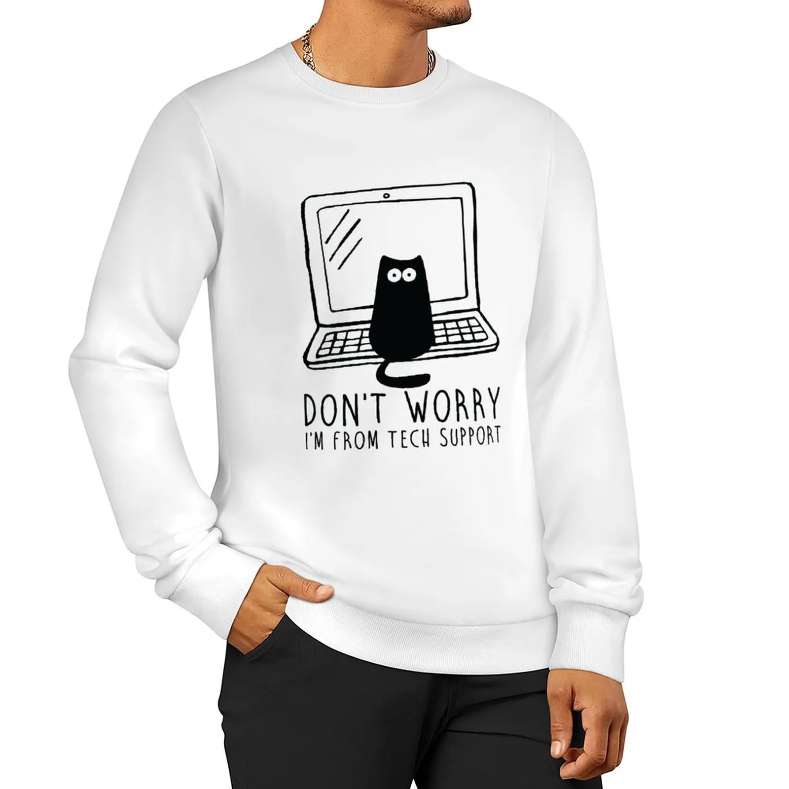 

I'm from tech support Sweatshirt korean clothes new hoodies and sweatshirts