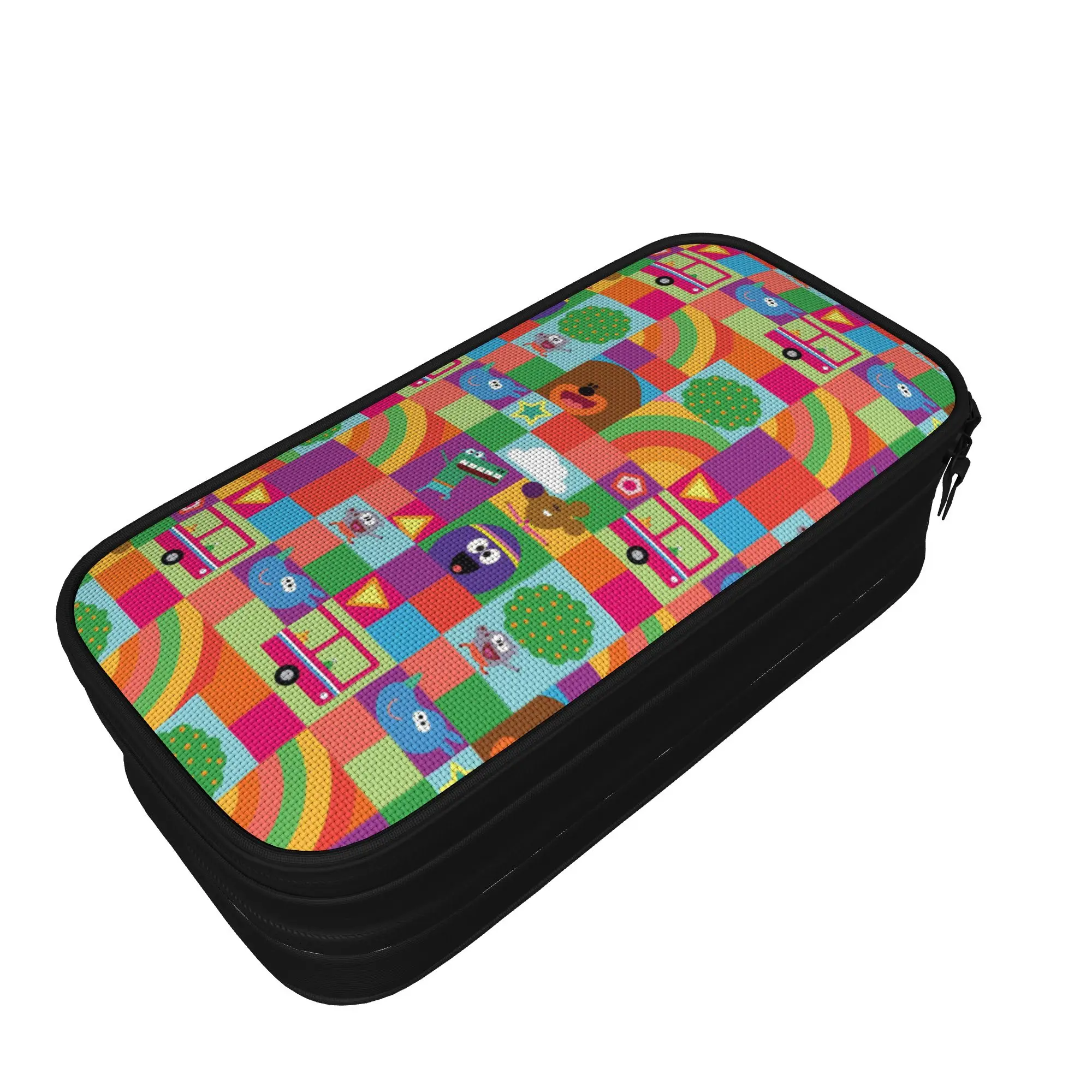 Cartoon Squirrel Club Cute Pencil Cases English Education Pencilcases Pen Holder Student Large Storage Bag School Stationery