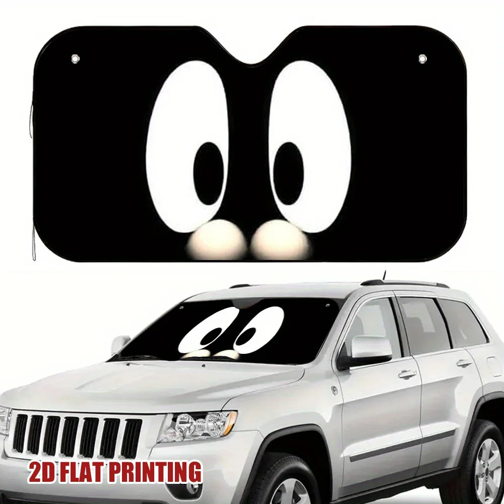 1pc Halloween Cat Eyes Car Sun Visor, For Quick Roadside Breaks And Traffic Crawls, Enhances Your Driving Comfort