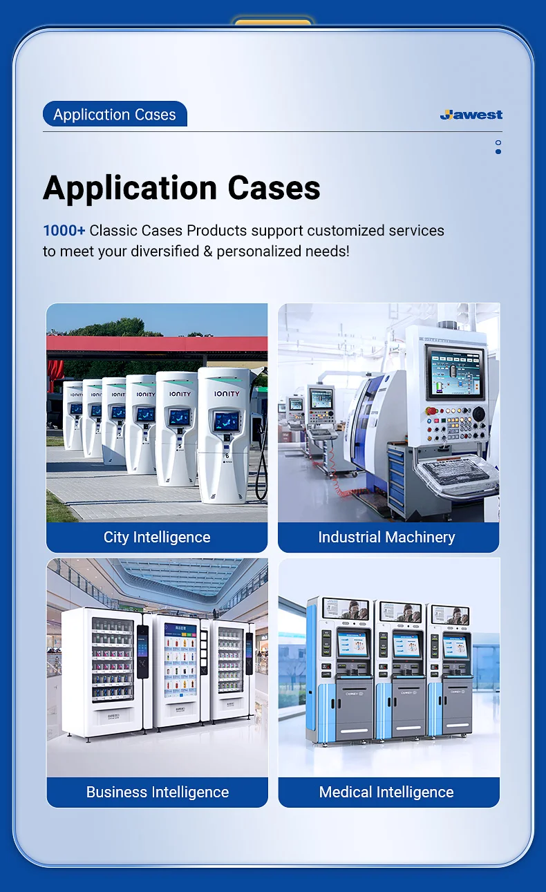 سطوع عالي مقاوم للماء Ip65 Hmi Linux Win Android 10.1 15 22 بوصة لوحة اللمس جزءا لا يتجزأ من الكمبيوتر الصناعي للتحكم الآلي
